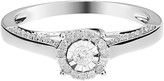 Thumbnail for your product : Love DIAMOND 9ct White Gold 25 Points Diamond Ring with Shoulder Detail