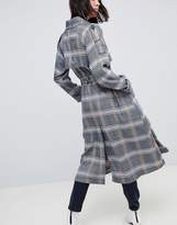Thumbnail for your product : ASOS DESIGN Trench In Check