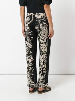 Valentino floral print trousers