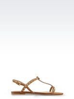 Thumbnail for your product : Armani Jeans Flat Leather Sandal With Studs