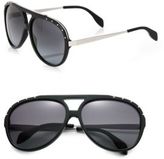 Thumbnail for your product : Alexander McQueen Studded Acetate Aviator Sunglasses
