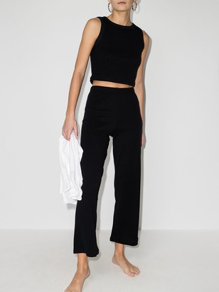 Leset Pointelle Detail Cropped Trousers