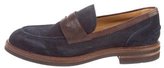 Thumbnail for your product : Brunello Cucinelli Suede Penny Loafers
