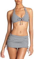 Thumbnail for your product : Karla Colletto Swim Lace-Up Halter Bikini Top