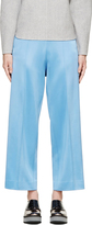 Thumbnail for your product : Viktor & Rolf Cornflower Blue Lustrous Cropped Trousers