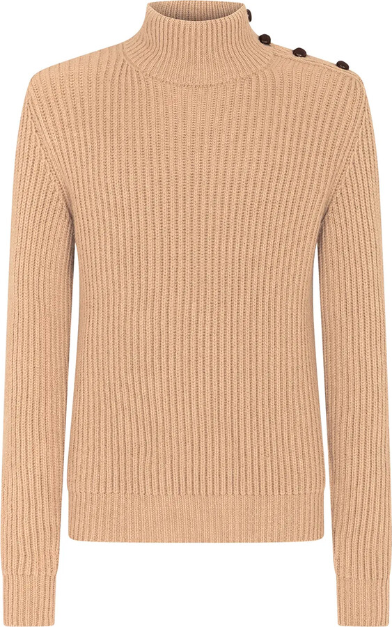 mens shoulder button sweater