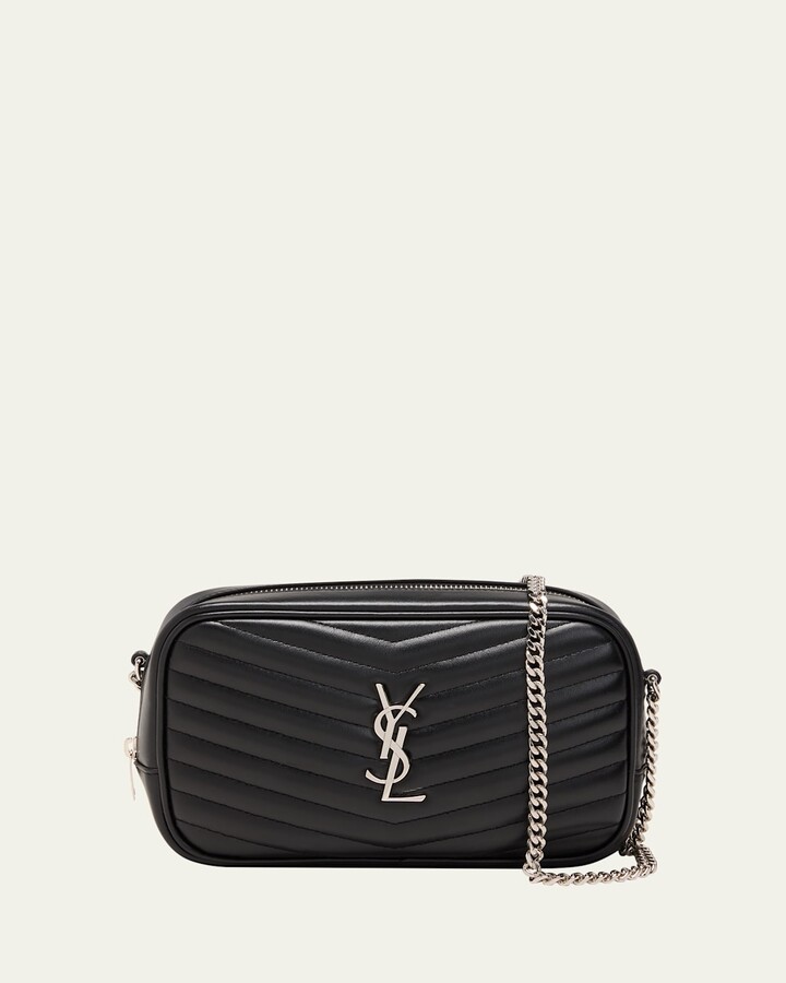 Saint Laurent Lou Mini Camera Bag in Smooth Quilted Leather