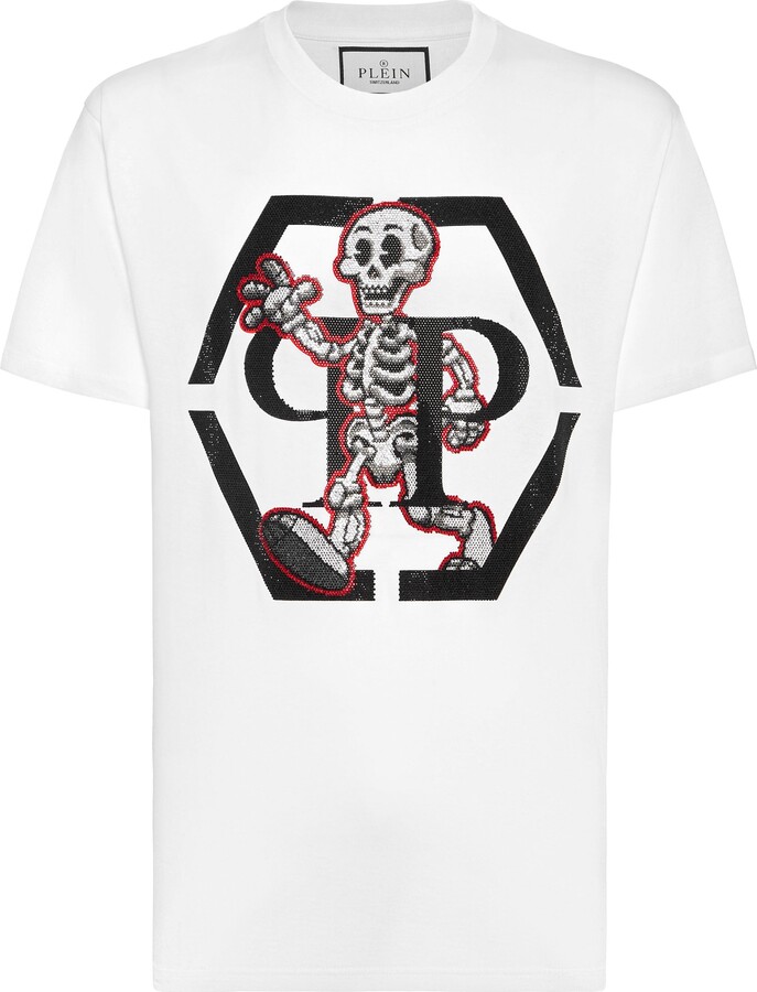 Philipp Plein T-shirt Round Neck SS Skeleton