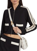 Thumbnail for your product : Palm Angels Cropped Zip-Front Track Jacket