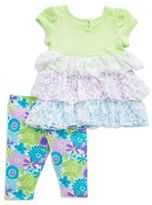 Thumbnail for your product : Nannette Girls 2-6x Two-Piece Tiered Lace Dress Set