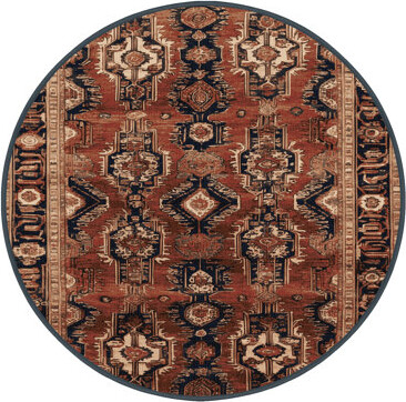 World Menagerie Machine Washable Persian Brown Area Rug