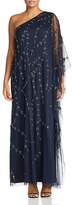 Thumbnail for your product : Adrianna Papell Plus Beaded One-Shoulder Caftan Gown