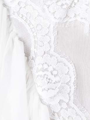 Dolce & Gabbana ruffled lace detail blouse