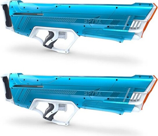 SPYRA2PackManualWaterBlasterwithTankIndicator30FootRangeandSmartFilterforBackyardBeachandPoolGamesSpyraLXBlue