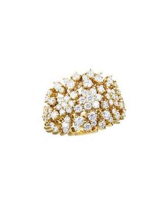 ZYDO Luminal 18k Gold Diamond Floral Ring, Size 7