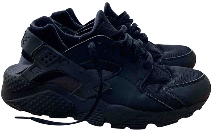 nike huarache black leather