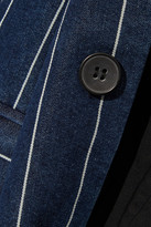 Thumbnail for your product : Current/Elliott The Calla Striped Cotton-blend Chambray Blazer