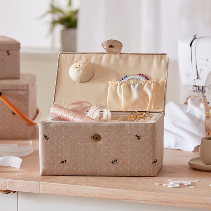 Dunelm Bee Medium Sewing Basket Natural ShopStyle