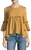 Thumbnail for your product : Lumie Ruffled Cold-Shoulder Blouse
