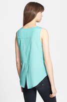Thumbnail for your product : Gibson Button Front Slit Back Tank