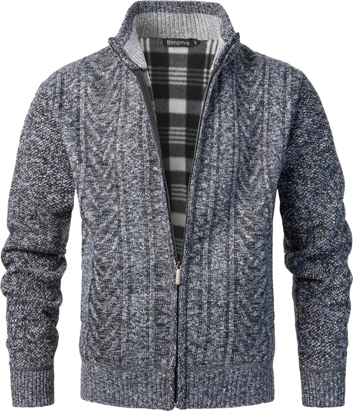 Drakes Dark Grey Cable Knit Cardigan Dark Grey Cardigan For Men