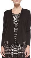 Thumbnail for your product : Nic+Zoe 4-Way Cotton-Blend Cardigan, Black Chocolate