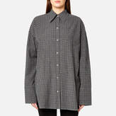 Helmut Lang Women's Check Shirt Gingham Black/Grey Melange