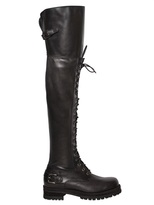 Thumbnail for your product : Dolce & Gabbana 40mm Stretch Nappa Leather Lace-Up Boots