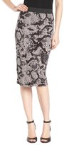 Thumbnail for your product : RD Style taupe python print stretch jersey pencil skirt