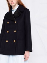 Thumbnail for your product : Sandro Navy Wide Peacoat