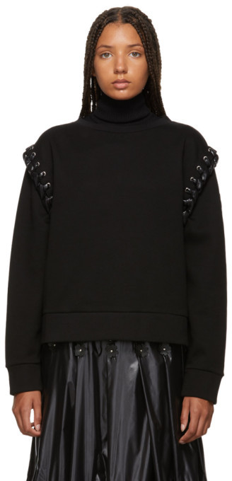 black lace sweatshirt