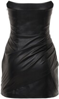 Thumbnail for your product : ZEYNEP ARCAY Strapless Leather Mini Dress