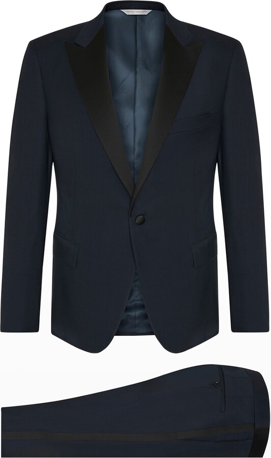 Samuelsohn Limited Men's Peak-Lapel Wool Tuxedo - ShopStyle Suits