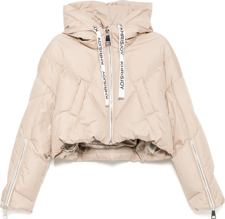 KHRISJOY Khris cropped iconic jacket ShopStyle Down Puffer Coats