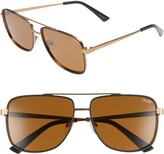 Thumbnail for your product : Quay Modern Times 57mm Polarized Aviator Sunglasses
