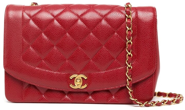 Chanel Pre Owned medium Diana shoulder bag - ShopStyle