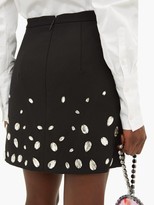 Thumbnail for your product : Christopher Kane Crystal-embellished Crepe Mini Skirt - Black