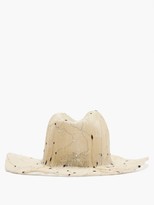 Thumbnail for your product : Reinhard Plank Hats - Norma Embroidered-sisal Hat - White Multi