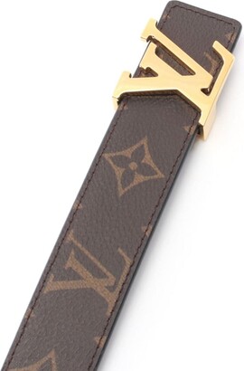 Pre-owned Louis Vuitton Signature Belt Monogram Chains 35mm Brown