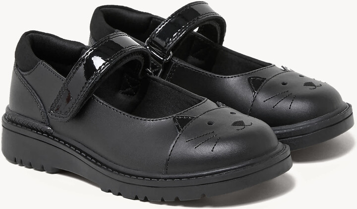 Leather Ballerina Girls School Shoes M And S M&S Collection Kids