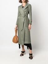 Thumbnail for your product : Tagliatore Belted Linen Trench Coat