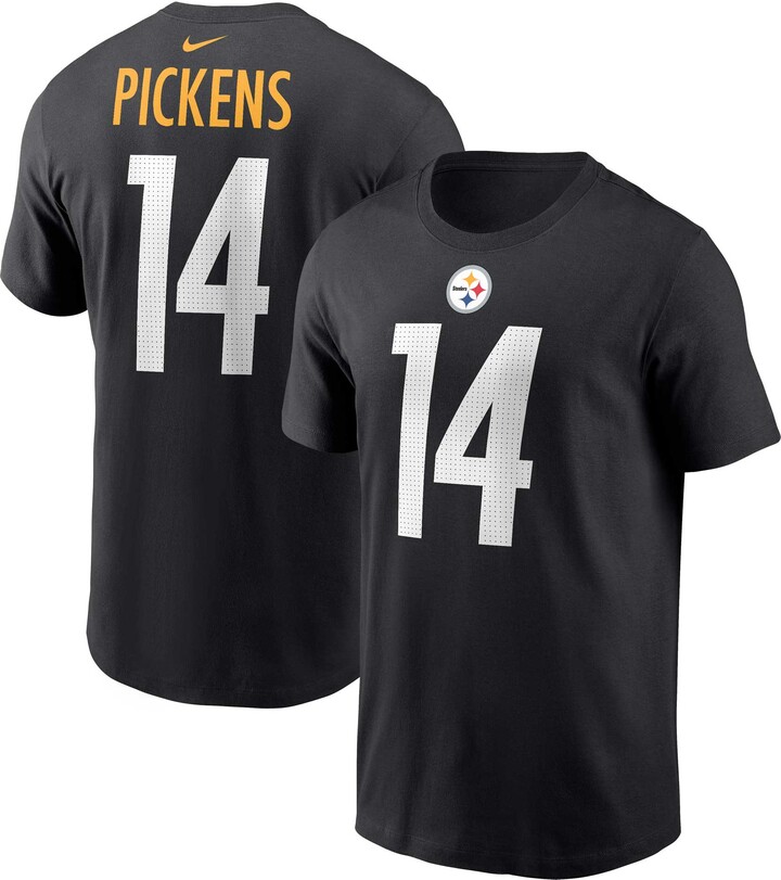 Men's Nike George Pickens Black Pittsburgh Steelers Player Name & Number T-Shirt
