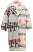 Thumbnail for your product : Rave Review Lea Single-breasted Upcycled-blanket Wool Coat - Multi