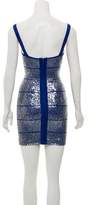 Thumbnail for your product : Herve Leger Katherine Sequin-Embellished Bandage Dress