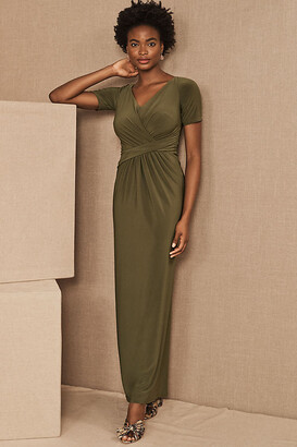 cream and gold prom dress