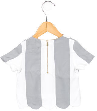 Little Marc Jacobs Girls' Striped Crew Neck Top