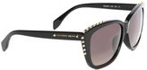 Thumbnail for your product : Alexander McQueen Metallic Cut-Off Stud Sunglasses