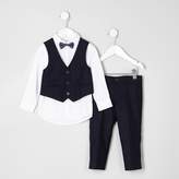 Thumbnail for your product : River Island Mini boys navy suit outfit