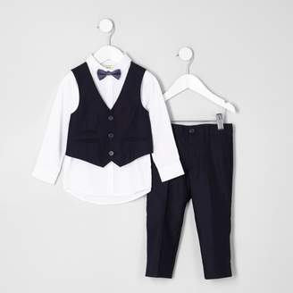 River Island Mini boys navy suit outfit