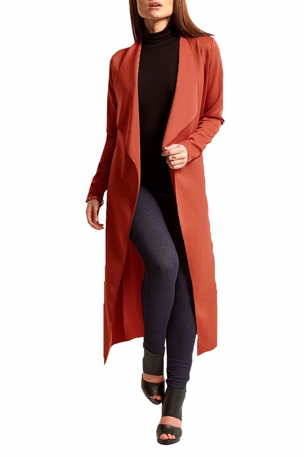 coral duster coat